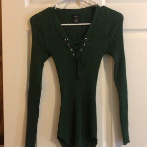 Fitted Green Sweater